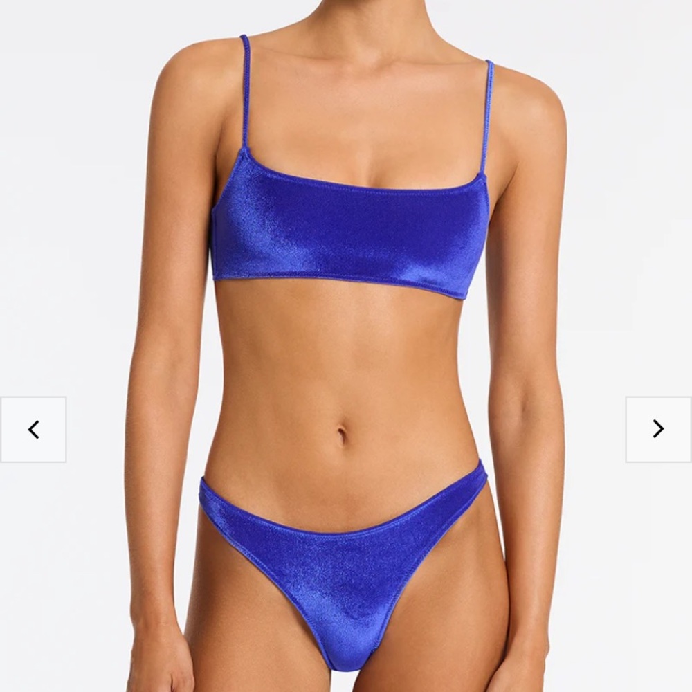 TRIANGL MICA - NAVI NAVY VELVET CROP BIKINI SET